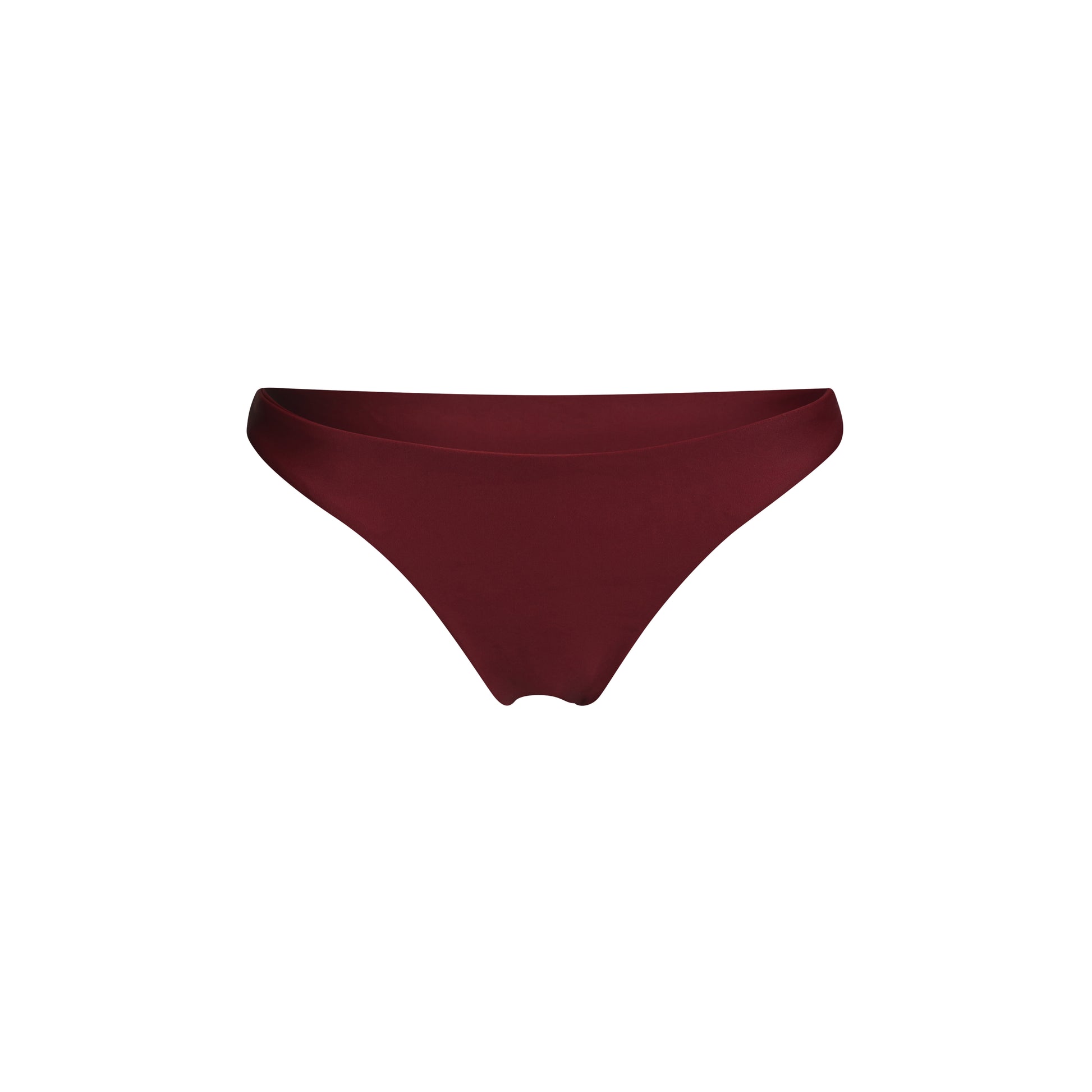 bikini bottom cheeky brazilian mid coverage ruby red burgundy surf
