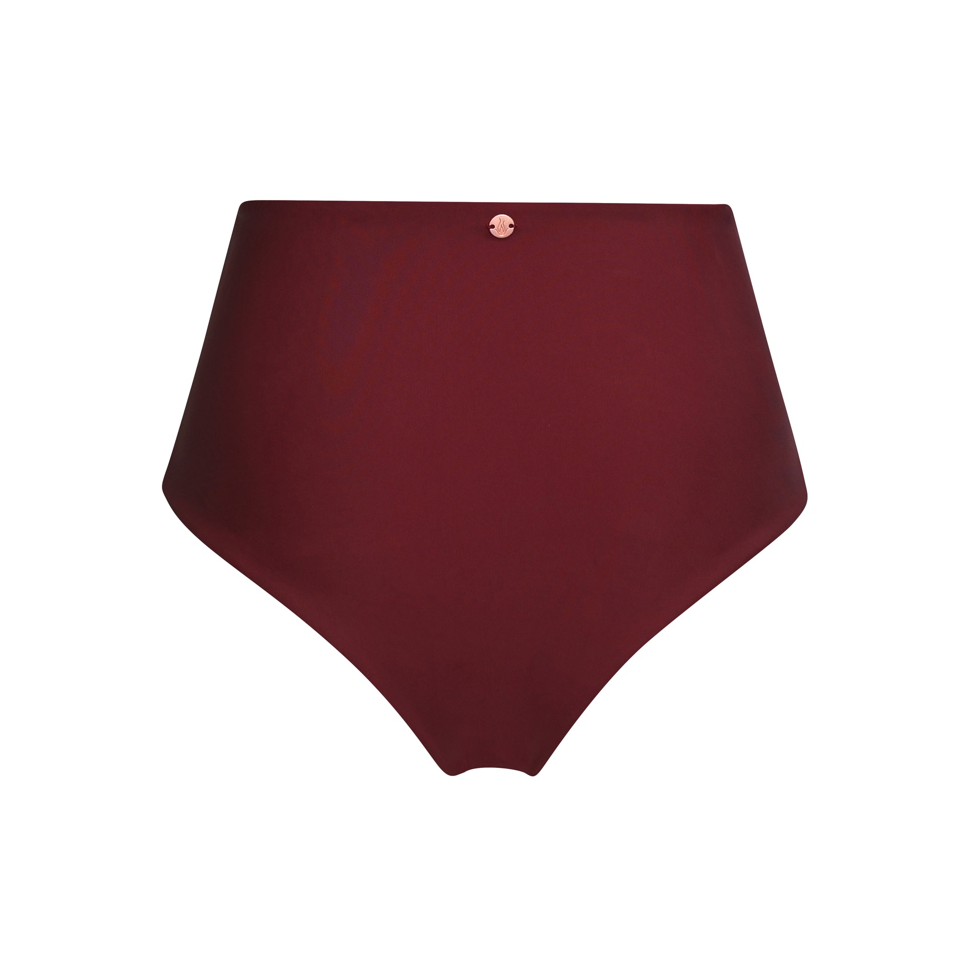 high waist bikini bottom brief seamless surf red burgundy