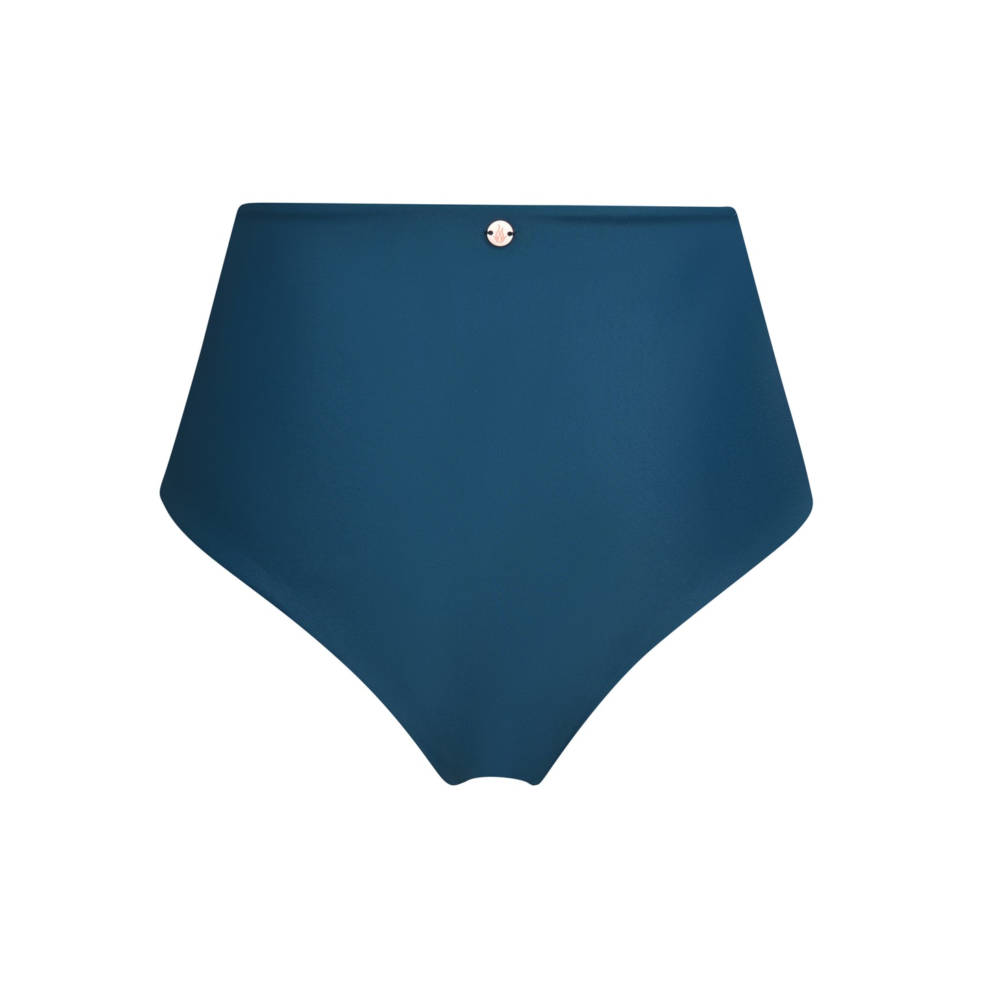 high waist bikini bottom brief seamless surf teal blue