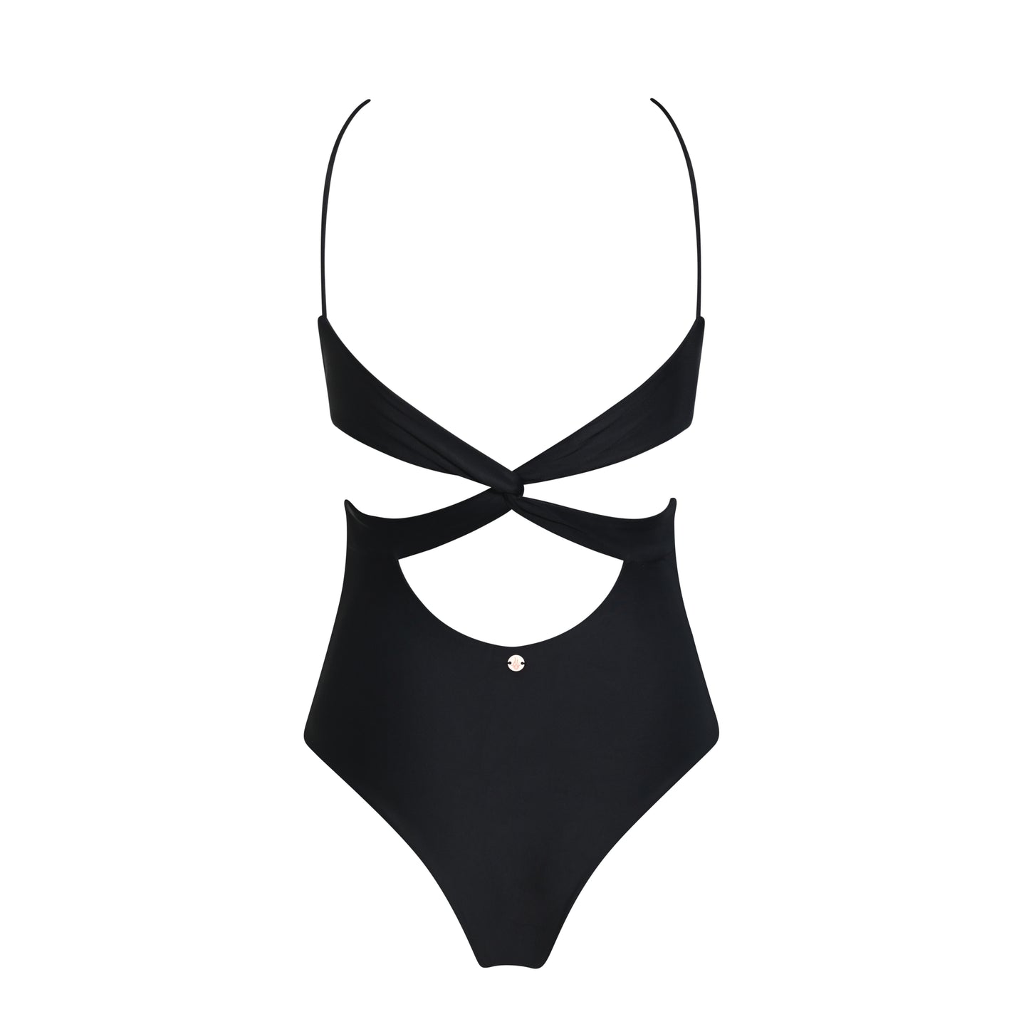swimsuit black surf swim cutout details twist