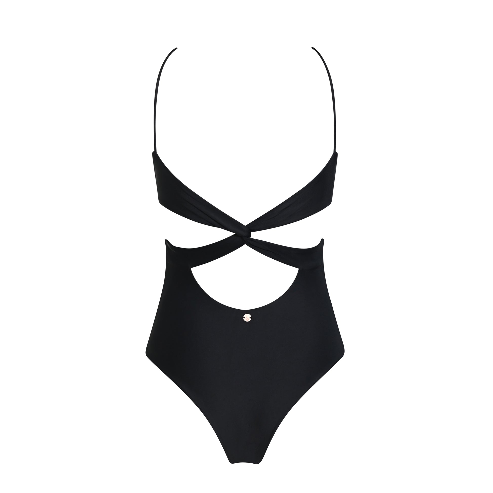 swimsuit black surf swim cutout details twist