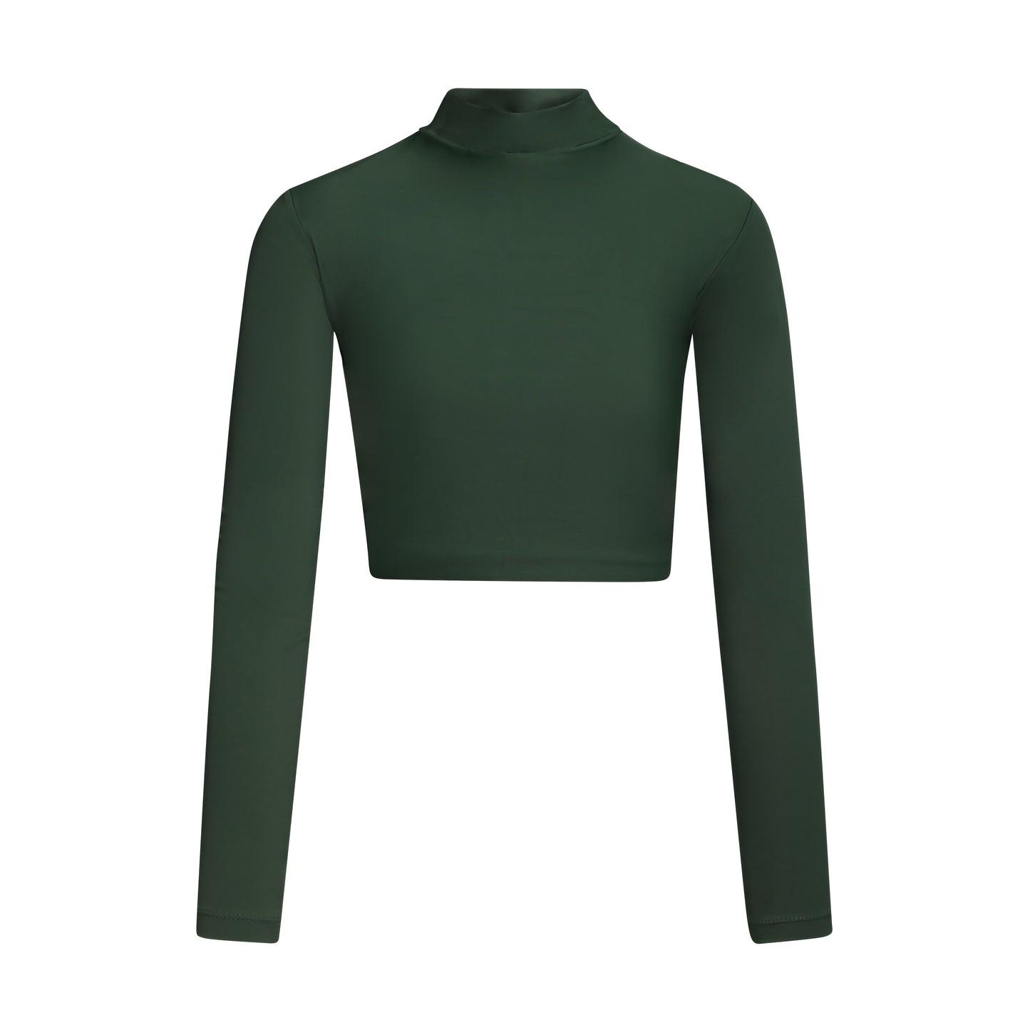 surf cropped top rashguard long sleeves swimsuit army green khaki