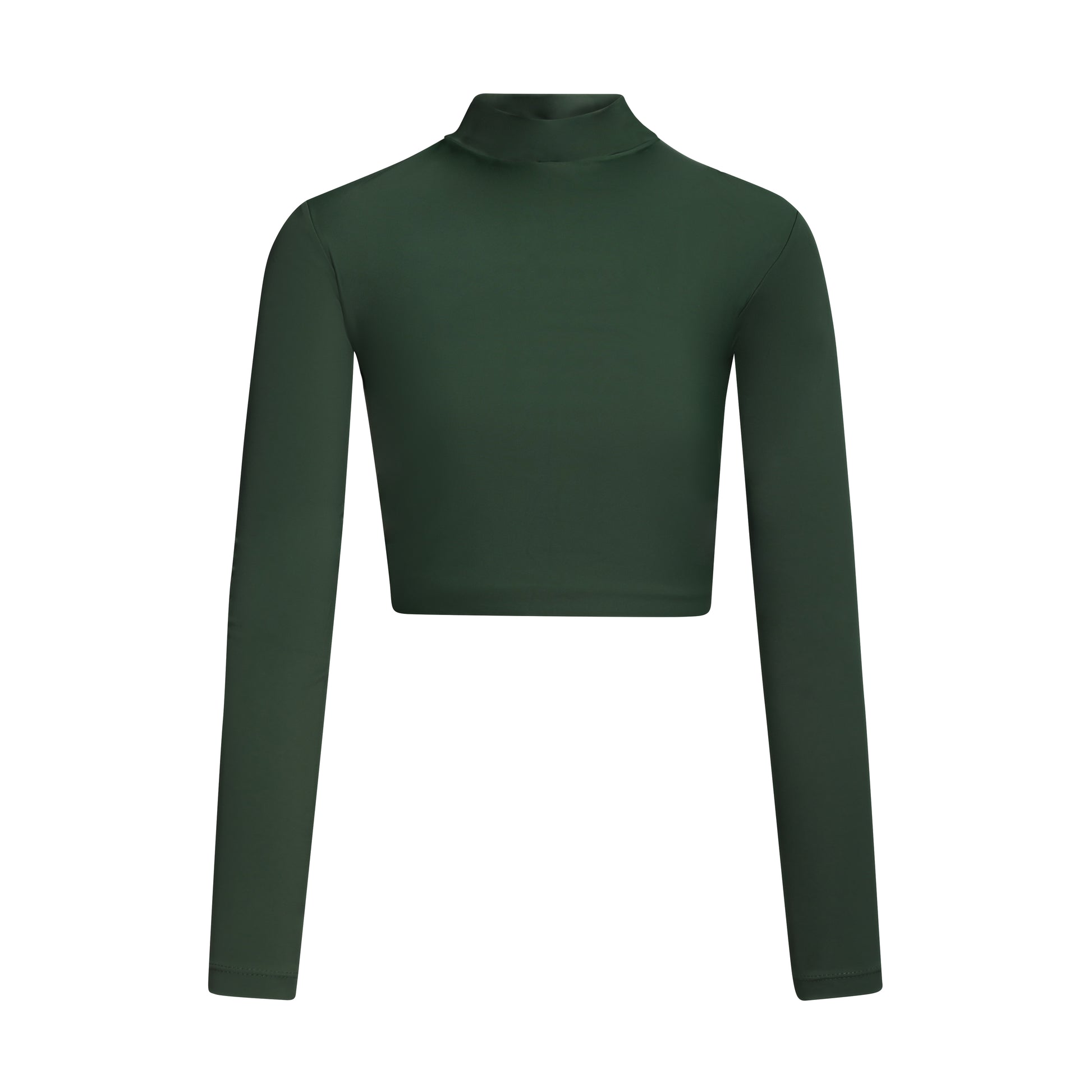 surf cropped top rashguard long sleeves swimsuit army green khaki