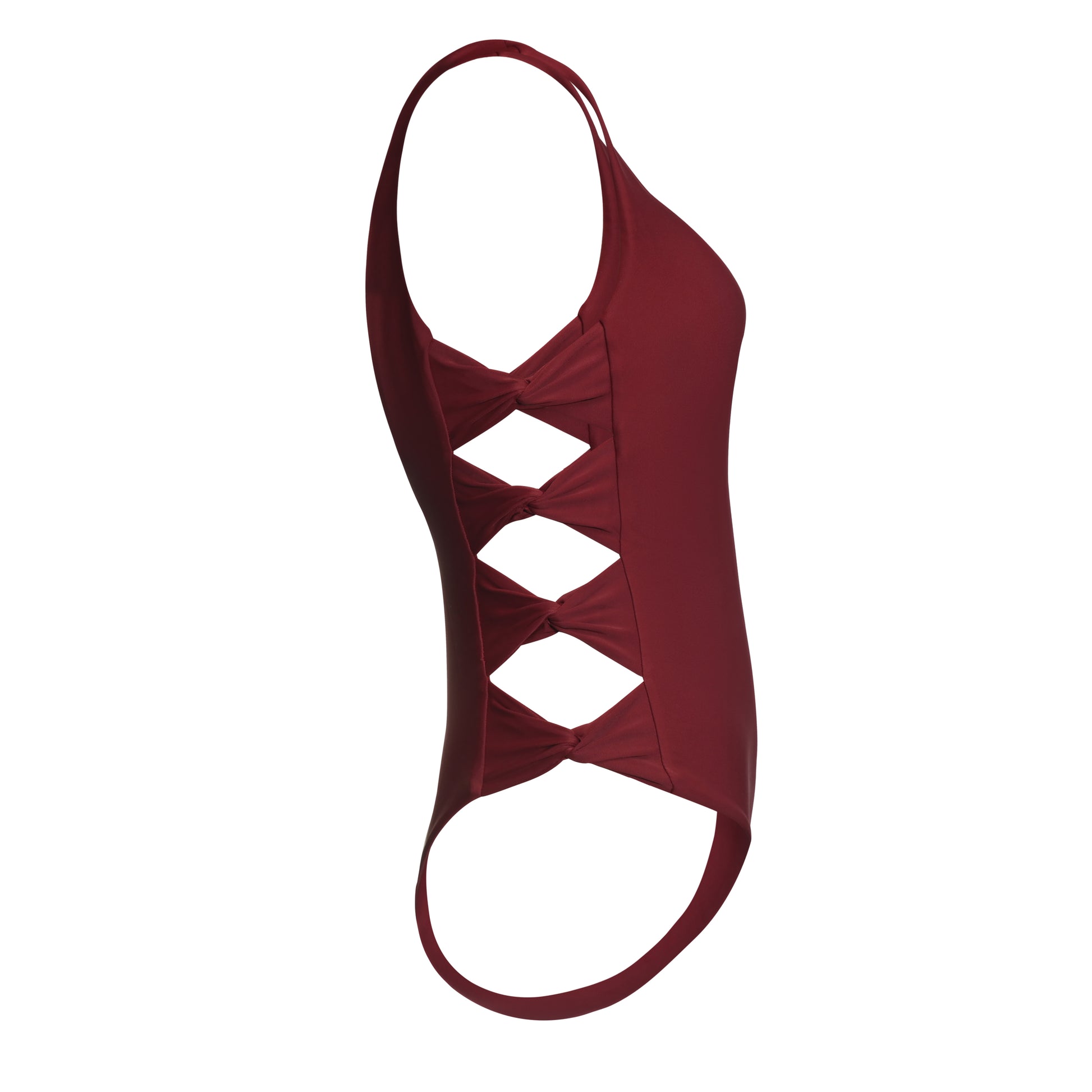 swimsuit one piece cut outs bows surf ruby burgundy