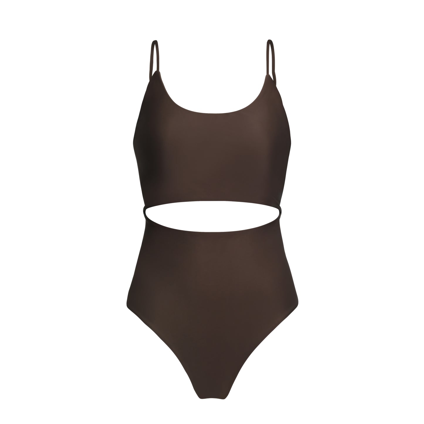 swimsuit one piece brown chocolate espresso surf cutout twist