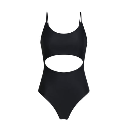 swimsuit black surf swim cutout details twist