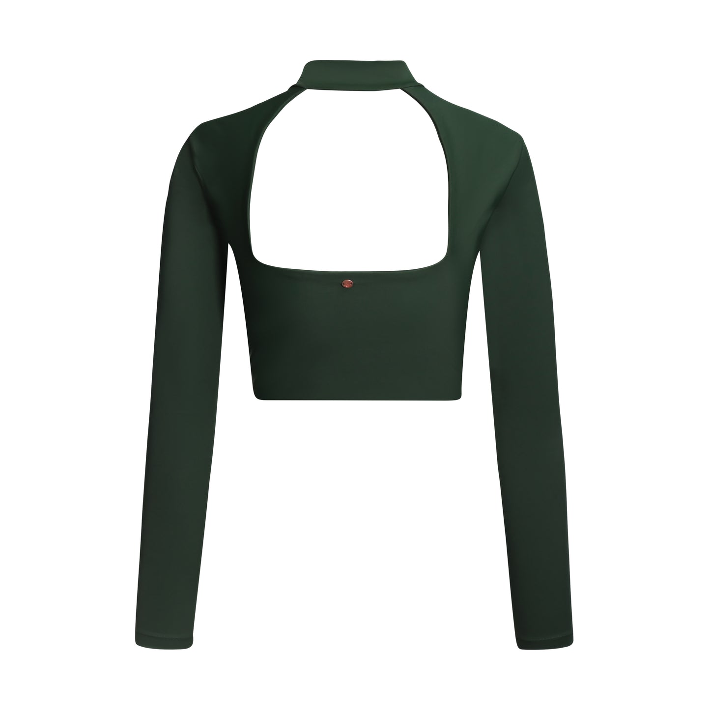 surf cropped top rashguard long sleeves swimsuit army green khaki