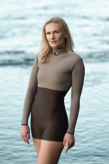 Bloom Crop Top ~ Mocha