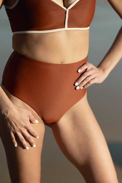 Essential High Waist Bottom ~ Terracotta