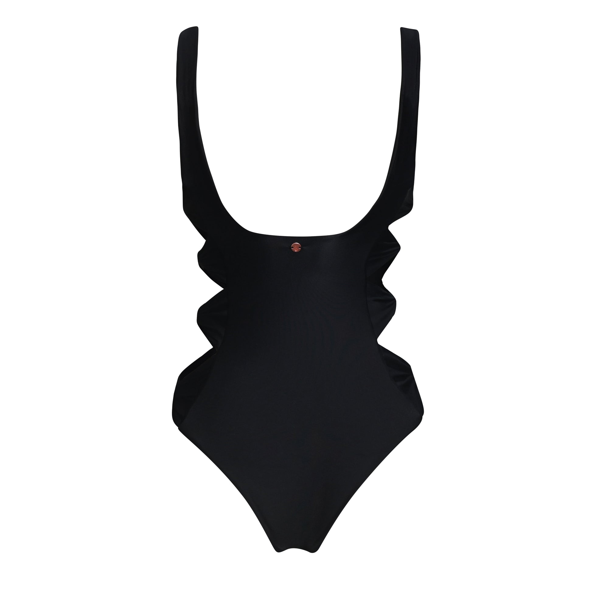swimsuit one piece cut outs bows surf black noir