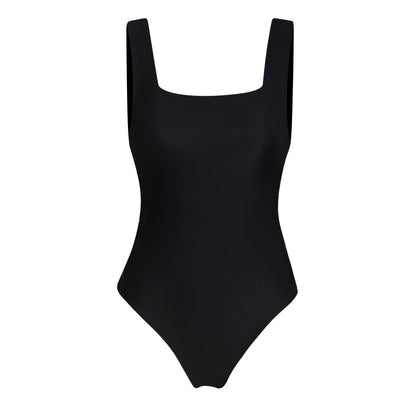 swimsuit one piece cut outs bows surf black noir